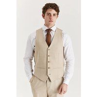 Leichte beige Anzugweste für Herren