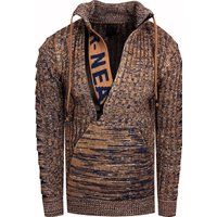 Strukturierter Strick Halb-Zip Pullover
