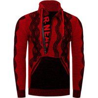 Kontrast Design Halb-Zip Pullover