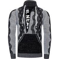 Kontrast Design Halb-Zip Pullover