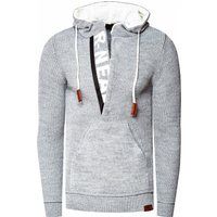Schmal geschnittener Strickpullover mit Reißverschluss