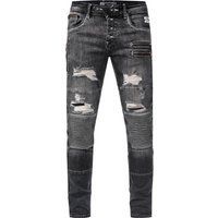 Zerrissene Slim Fit Moto Jeans