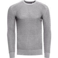 Herren Strickpullover mit Rundhalsausschnitt und Casual Fit