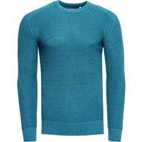 Herren Strickpullover mit Rundhalsausschnitt und Casual Fit