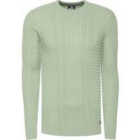 Herren Slim Fit Zopfmuster Strickpullover
