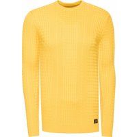 Herren Slim Fit Zopfmuster Strickpullover
