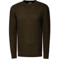 Gestrickter Rundhals-Pullover mit Textur