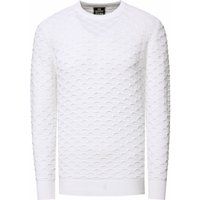 Gestrickter Rundhals-Pullover mit Textur
