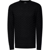 Gestrickter Rundhals-Pullover mit Textur