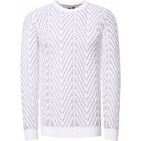 Strukturierter Strickpullover mit Rundhalsausschnitt