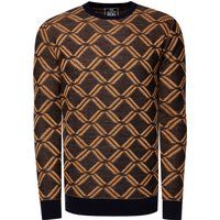 Geometrischer Strickpullover mit Rundhalsausschnitt