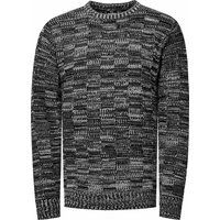 Abstrakter Strickpullover mit Rundhalsausschnitt