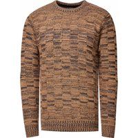 Abstrakter Strickpullover mit Rundhalsausschnitt