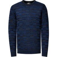 Abstrakter Strickpullover mit Rundhalsausschnitt