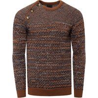 Strukturierter Strickpullover mit Schulterknöpfen
