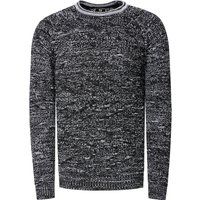 Strickpullover mit Struktur und Rundhalsausschnitt