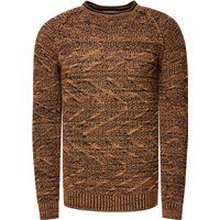 Strickpullover mit Struktur und Rundhalsausschnitt