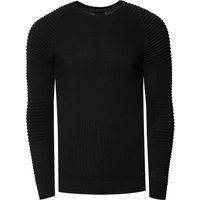 Schmal geschnittener Rippstrick-Pullover