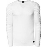 Schmal geschnittener Rippstrick-Pullover