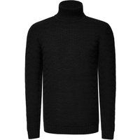 Texturierter Strick-Rollkragenpullover