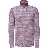 Texturierter Strick-Rollkragenpullover