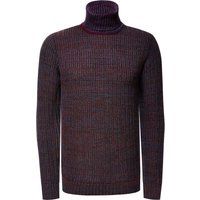 Texturierter Strick-Rollkragenpullover