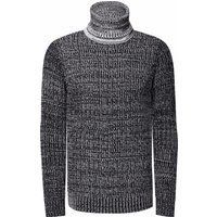 Texturierter Strick-Rollkragenpullover