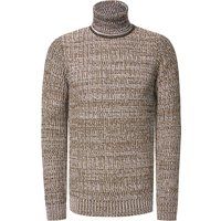 Texturierter Strick-Rollkragenpullover