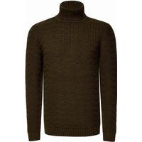 Texturierter Strick-Rollkragenpullover