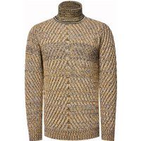 Texturierter Strick-Rollkragenpullover