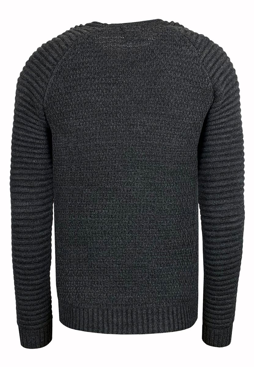 Strukturierter Strickpullover mit Rundhals