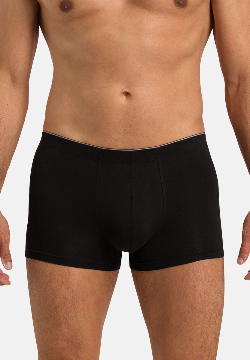 Klassische schwarze Baumwoll-Boxershorts