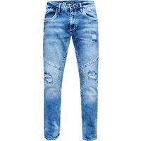 Straight Fit Jeans im Biker-Stil