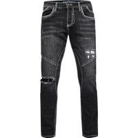 Straight Fit Jeans im Biker-Stil