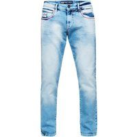 Jeans mit heller Waschung, Regular Fit