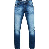 Jeans mit heller Waschung, Regular Fit