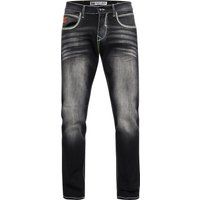 Jeans mit heller Waschung, Regular Fit