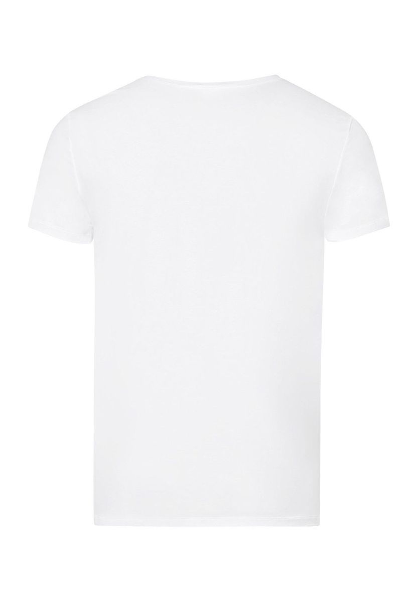 Klassisches V-Ausschnitt Baumwoll-T-Shirt