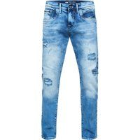 Destroyed Regular Fit Stretch Jeans