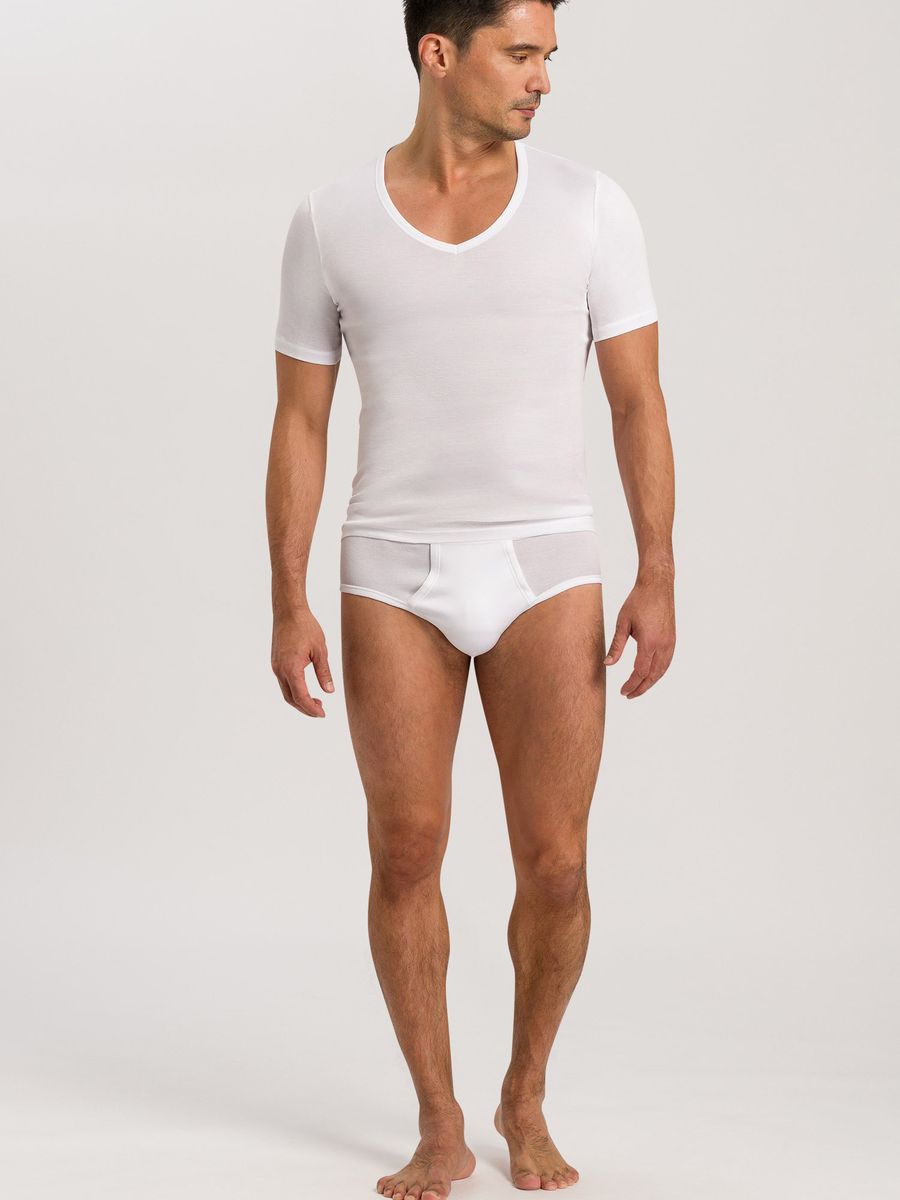 V-Shirt aus merzerisierter Baumwolle