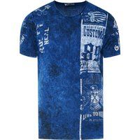 T-Shirt mit Grafikprint und Biker-Waschung
