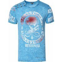 Verwaschenes T-Shirt mit Totenkopf-Grafik