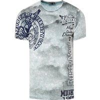 T-Shirt mit Säurewaschung und Grafikdruck