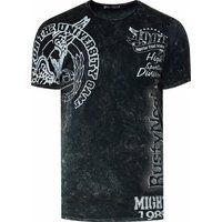 T-Shirt mit Säurewaschung und Grafikdruck