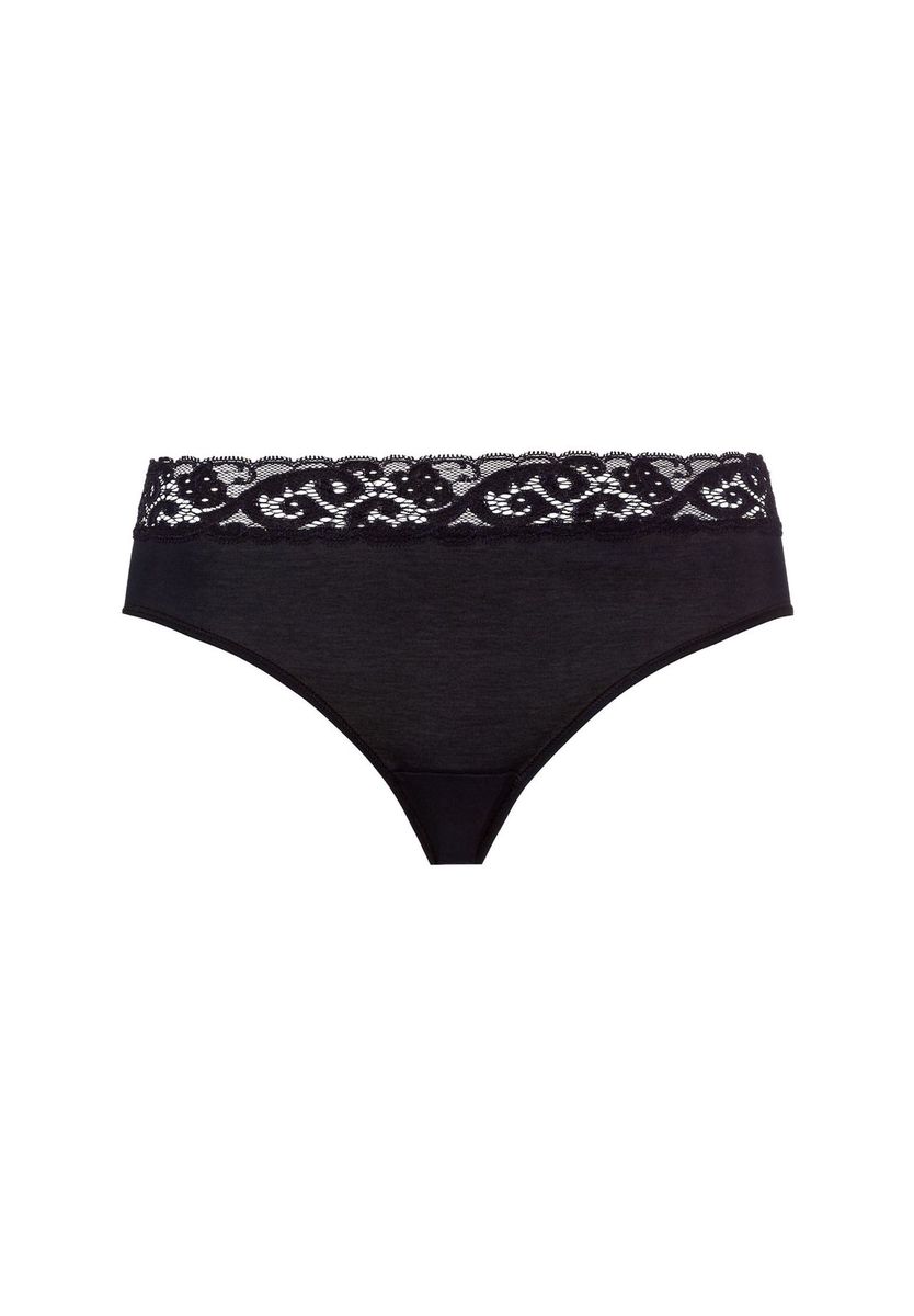 Eleganter, mit Spitze besetzter Midi-Slip