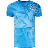 T-Shirt mit V-Ausschnitt und Grafikdruck