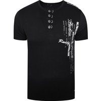 Herren Henley T-Shirt Grau