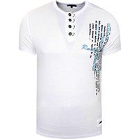Herren Henley T-Shirt Grau