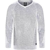 Schmal geschnittener Strickpullover mit Strukturmuster