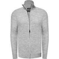 Schmale Strickjacke im Biker-Stil